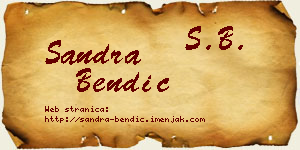 Sandra Bendić vizit kartica
